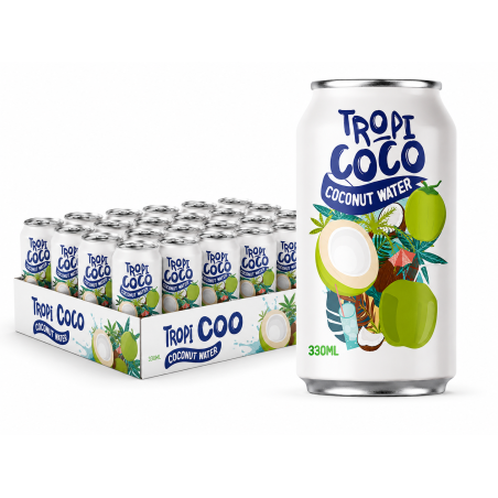 Tropi - Eau de coco 330 ml - eau de coco plate
