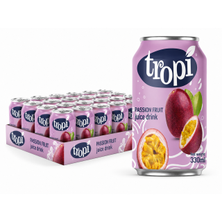 Tropi - Jus de fruit de la passion 330 ml - jus de fruit de la passion sans gaz carbonique
