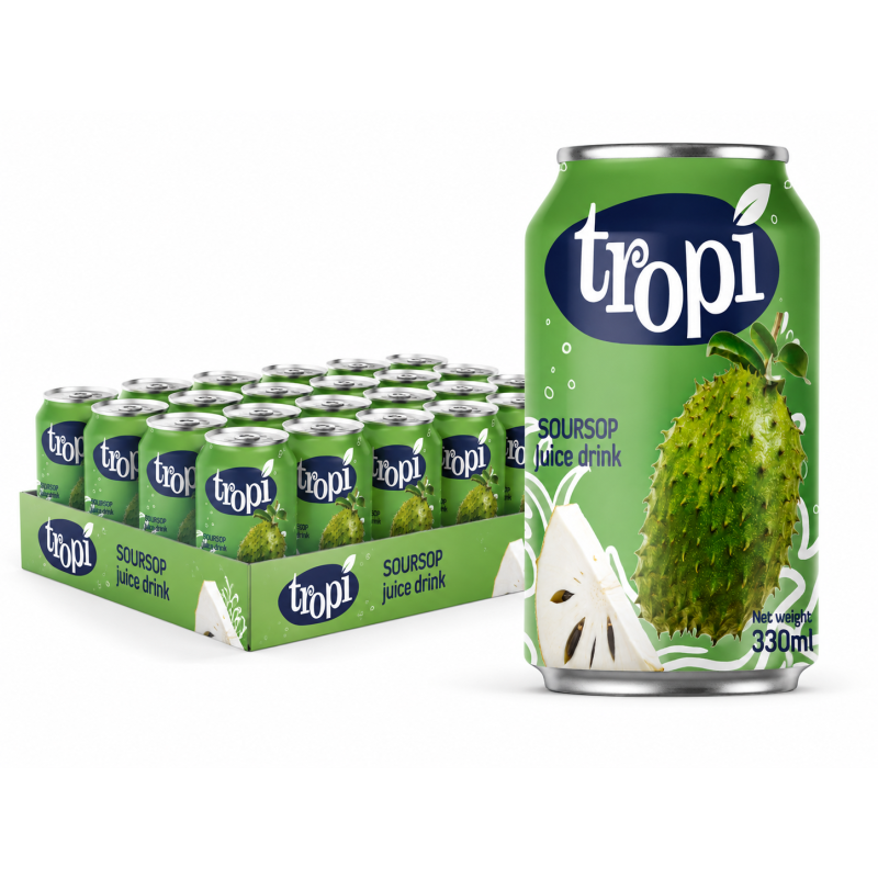 Tropi - Soursop Stachelannone Saft 330ml - Soursop Stachelannone Saft ohne Kohlensäure