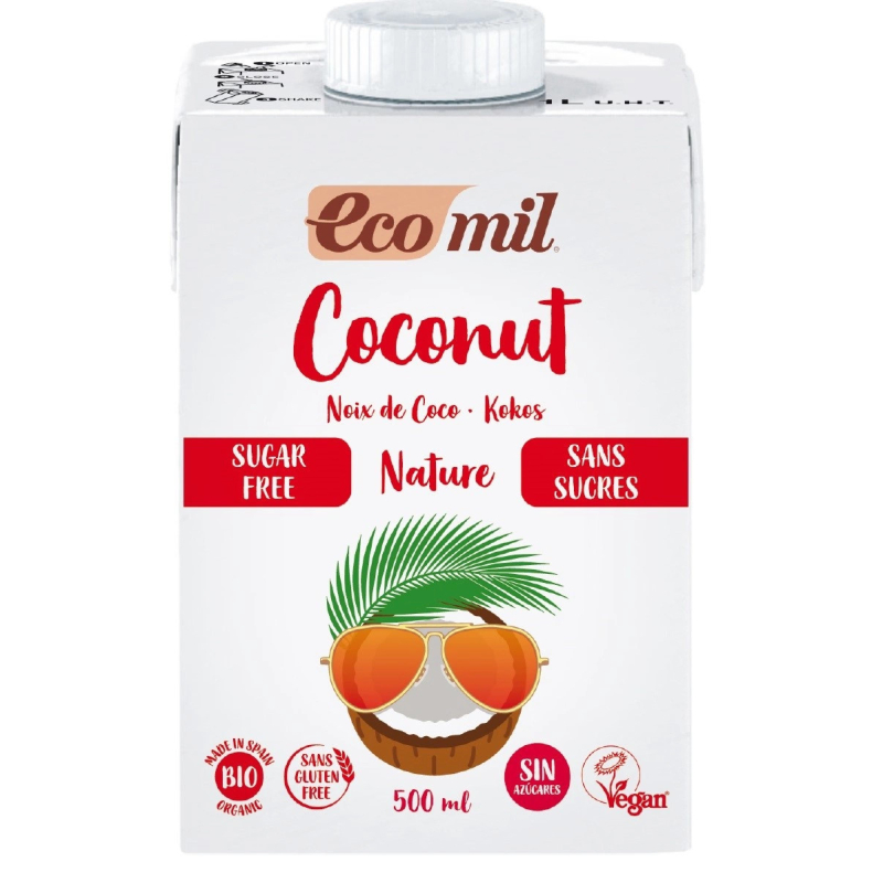 EcoMil - Kokosdrink zuckerfrei Ecomil bio - Zuckerfreier Bio-Kokosdrink. Erfrischend exotischer Pflanzendrink ohne Zuckerzusatz.