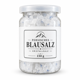 Persisches Blausalz Grob Natursalz 150g - Grobes persisches Blausalz im 150 g Pack mit charakteristischen blauen Kristalleinschl