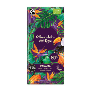 Chocolate and Love - Panama 80% Dark Chocolate&Love bio - Bio-Panama Dark Chocolate con l'80 percento di cacao. Intenso cioccola