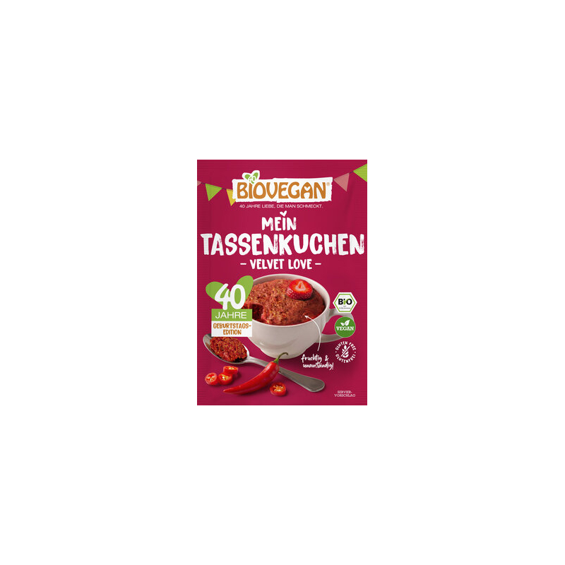 Biovegan - Mein Tassenkuchen Velvet Love, BIO - 