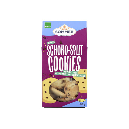 SOMMER - BIOLAND Dinkel Schoko Split Cookies mit Butter - 