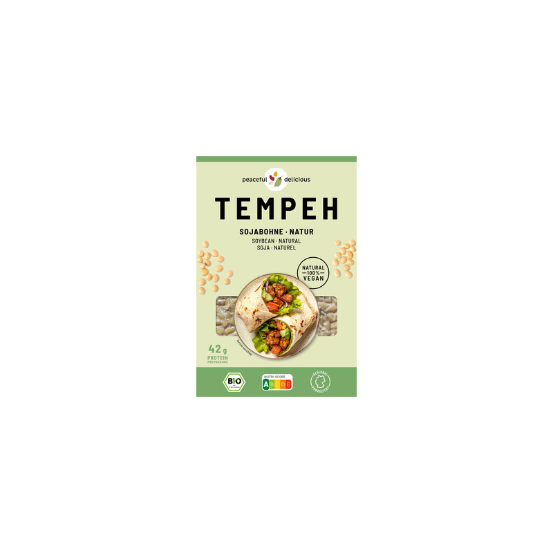 peaceful delicious Tempeh - Soybean Tempeh Natural - 
