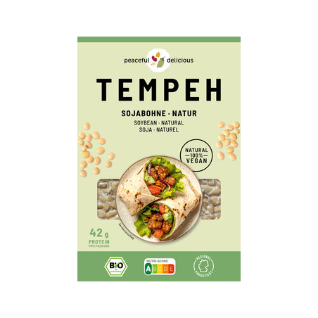 peaceful delicious Tempeh - Soybean Tempeh Natural - 
