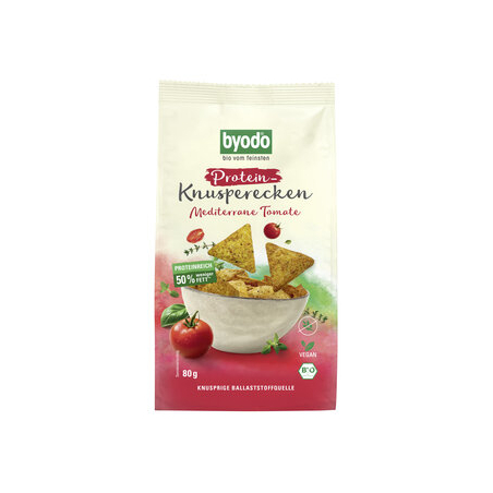 byodo - Coins croustillants protéinés tomate méditerranéenne, 80g - 