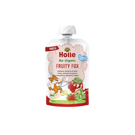 Holle - Fruity Fox - Strawberry, banana and apple with yoghurt - 