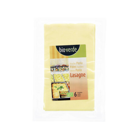 Bio-Verde - Plaques de pâte à lasagne fraîches - 