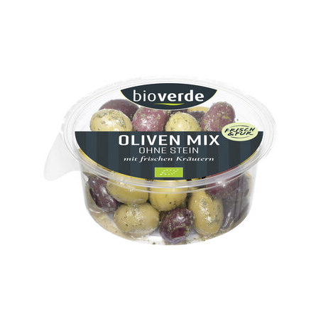 Bio-Verde - Mix d'olives dénoyautées marinées - 