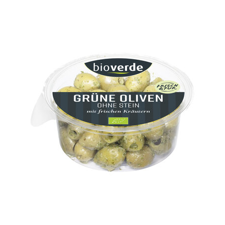 bio-verde - Grüne Oliven ohne Stein mariniert - 