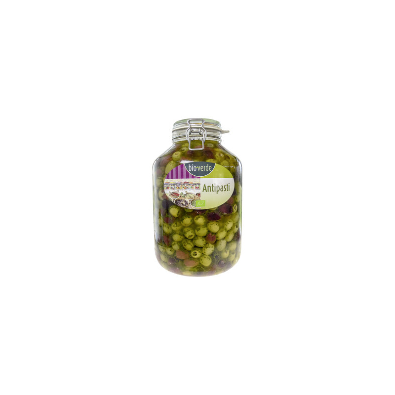 Bio-Verde - Mélange d'olives dénoyautées aux herbes fraîches - 