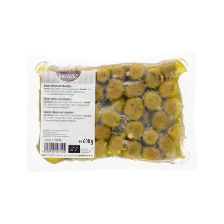 Bio-Verde - Green Olives with Almonds - 