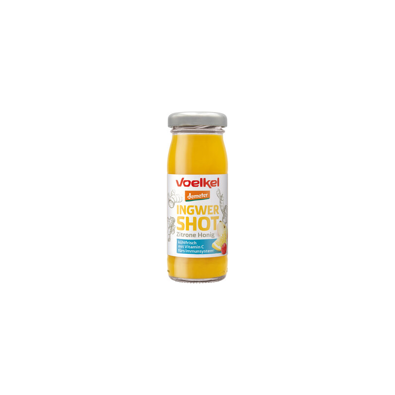 Voelkel - Shot gingembre citron miel, à conserver au frais - 