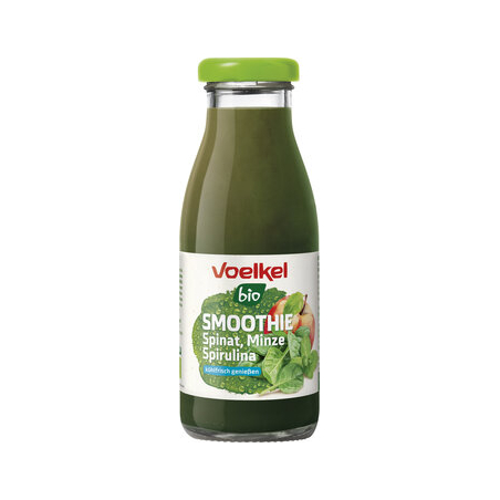 Voelkel - Smoothie Spinaci Menta Spirulina, da conservare in frigo - 