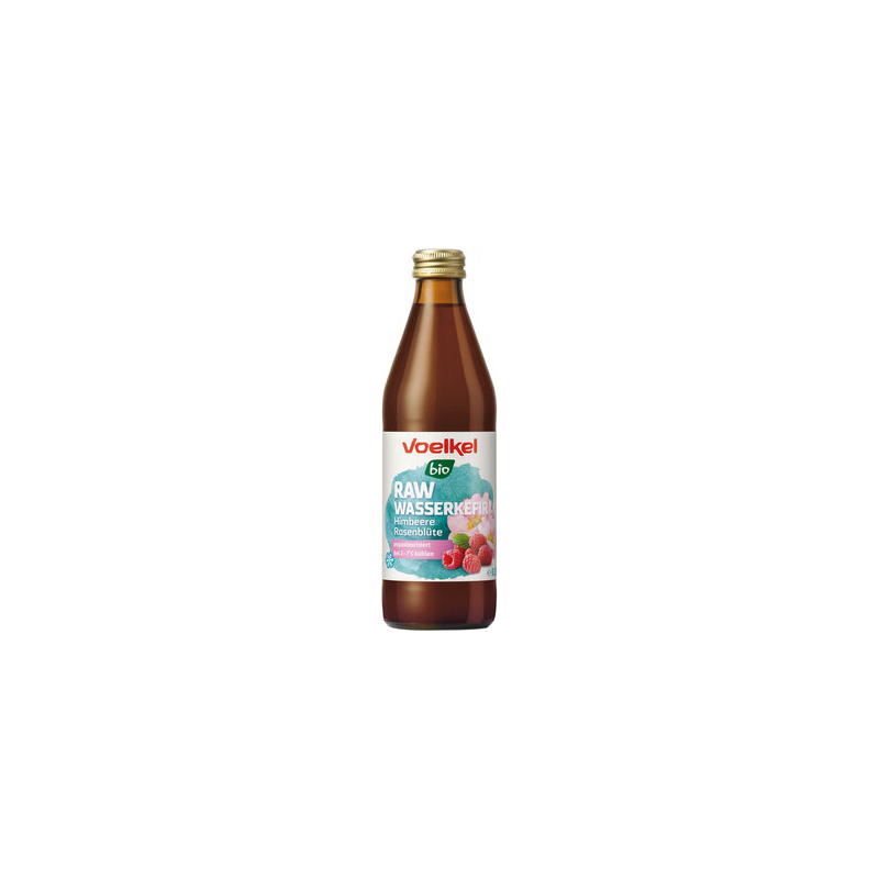 Voelkel - RAW Kéfir d'eau Framboise Pétale de rose, à conserver au frais - 