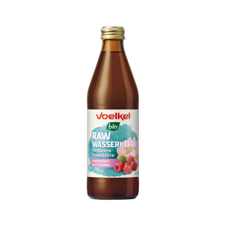 Voelkel - RAW Kéfir d'eau Framboise Pétale de rose, à conserver au frais - 