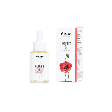 raw Naturkosmetik - Huile visage Pavot aide en cas de peau extrêmement sensible et - 