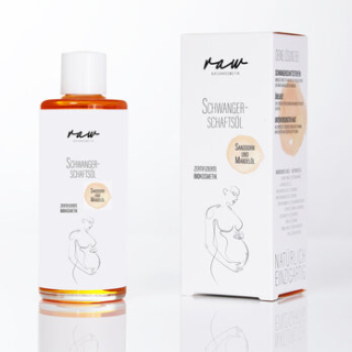raw Naturkosmetik - Organic Pregnancy Oil with Sea Buckthorn & Almond Oil for - 