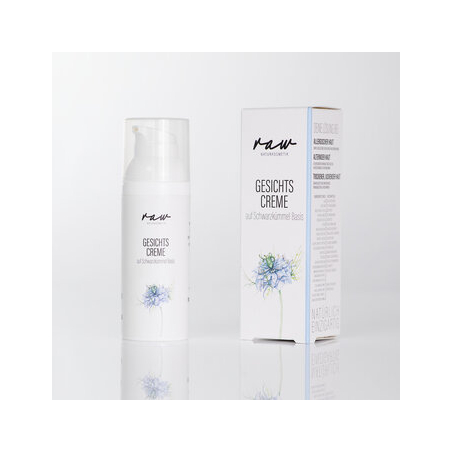 raw Naturkosmetik - Crema viso olio di cumino nero ideale per pelli allergiche - 