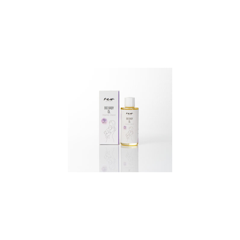 raw Naturkosmetik - Bio Babyöl mit Kamille & Wundklee – Beruhigende Pf - 