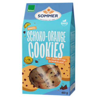 SOMMER - BIOLAND Cookies épeautre chocolat-orange avec chocolat noir - 