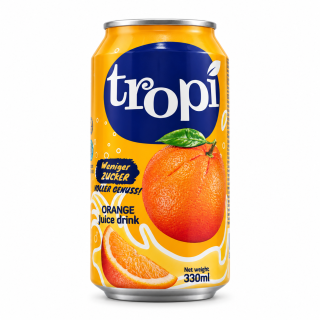 Tropi - Succo di arancia 330ml - Arancia succo senza anidride carbonica.