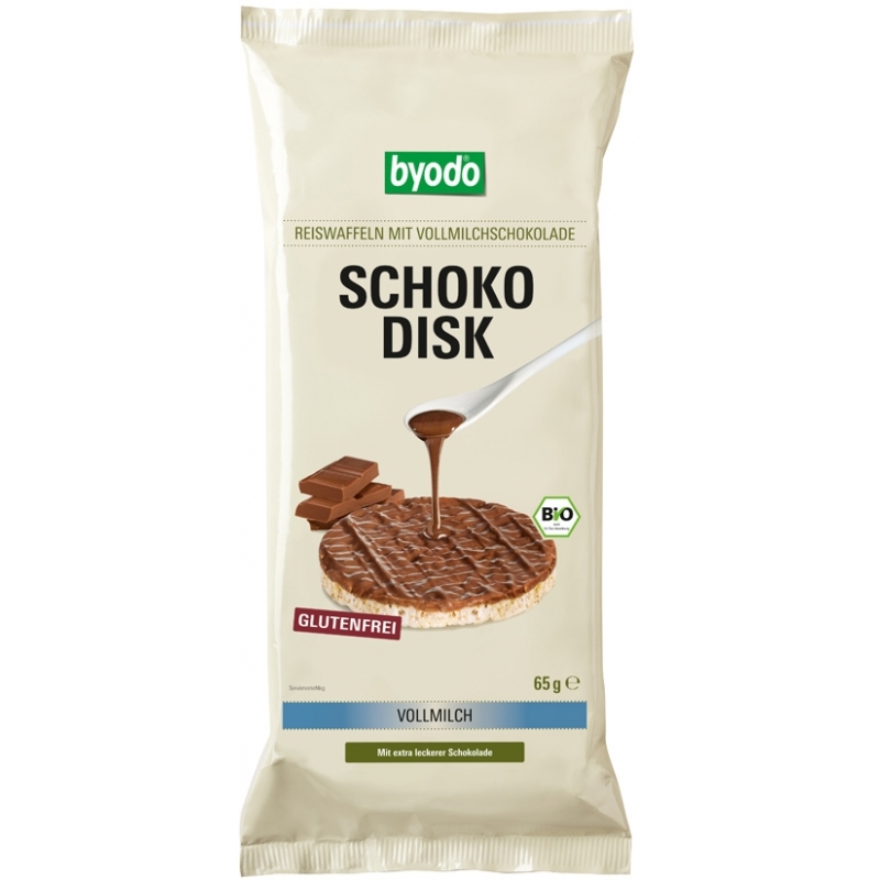 byodo Bio Reiswaffeln mit Vollmilch-Schokolade glutenfrei