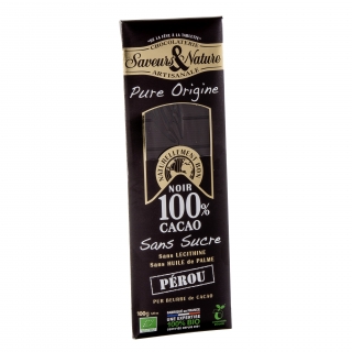 SaveursundNature Bio Schokolade 100 Prozent Kakao Peru
