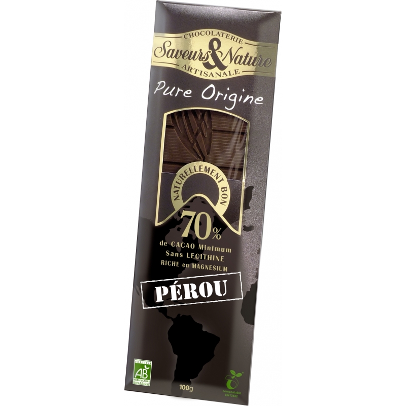 SaveursundNature Bio Schokolade 70 Prozent  Peru