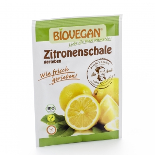 Biovegan Bio Zitronenschale gerieben und gefriergetrocknet