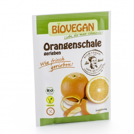 Biovegan Bio Orangenschale gerieben und gefriergetrocknet