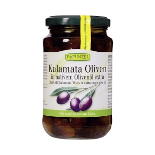 Rapunzel Bio Oliven Kalamata mit Stein in Olivenöl
