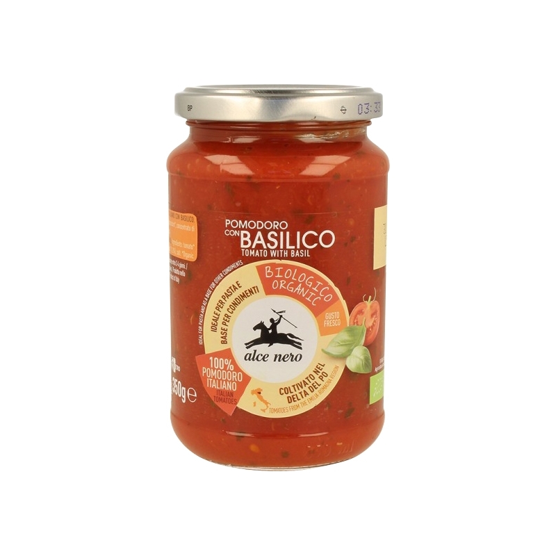 Alce Nero Bio Tomaten Sauce mit Basilikum