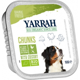 Yarrah Hundefutter Bröckchen Huhn-Gemüse und Zichorie