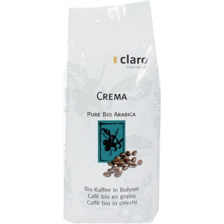 Claro Fair Trade Bio Kaffee Crema in Bohnen