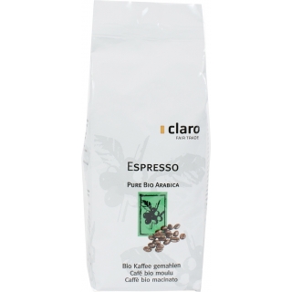 Claro Fair Trade Bio Kaffee Espresso gemahlen