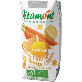 Vitamont Bio Reiner Orangen-Karotten-Zitronensaft