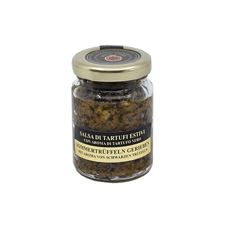 geriebene Trüffeln - schwarz - Sommer Trüffeln gerieben, in Olivenöl mit Périgord-Aroma