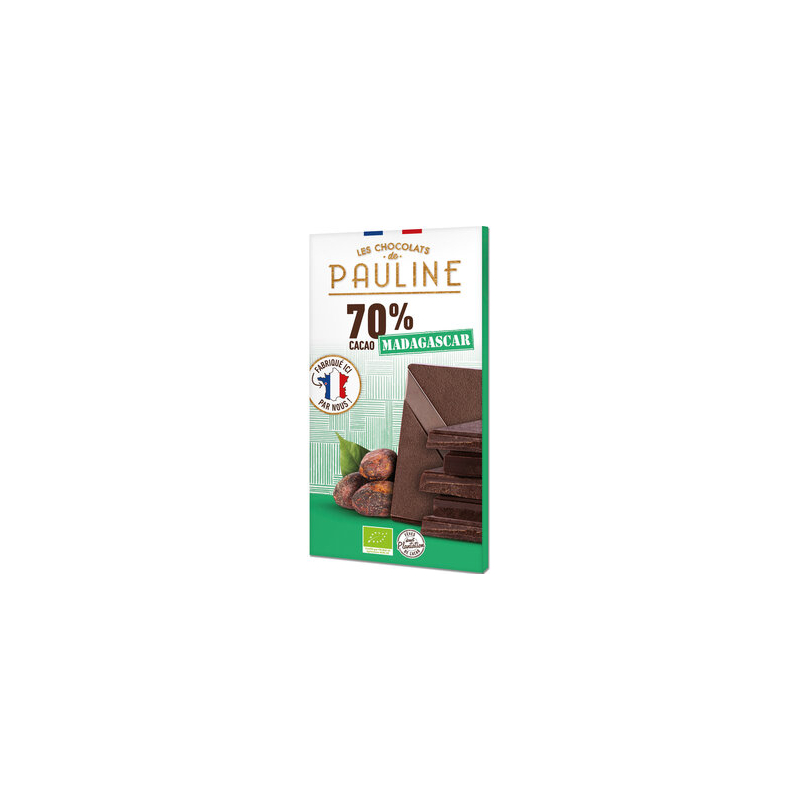 Les Chocolats de PAULINE - Dark Chocolate70% Madag. Pauline