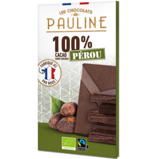 Les Chocolats de PAULINE - Cocoa 100% Chocolate Peru Pauline