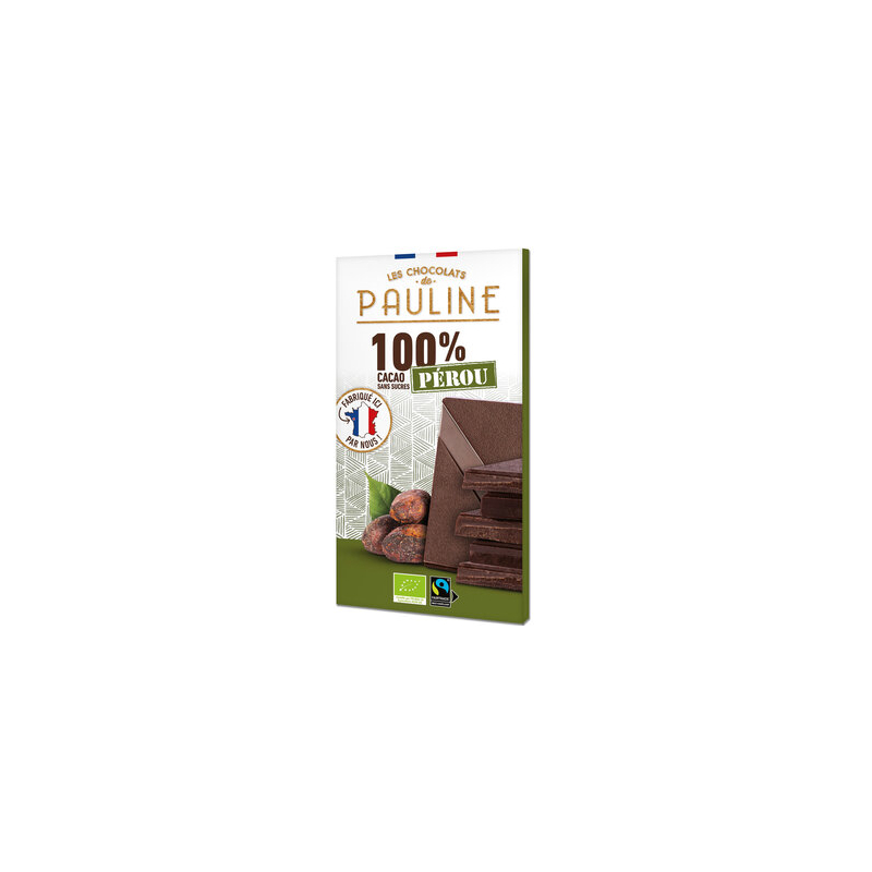 Les Chocolats de PAULINE - Cocoa 100% Chocolate Peru Pauline