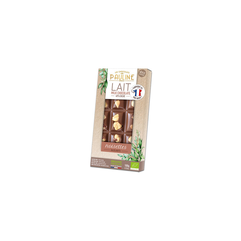 Les Chocolats de PAULINE - MilkChocolate40% Hazelnut Pauline