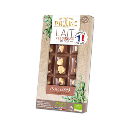 Les Chocolats de PAULINE - MilkChocolate40% Hazelnut Pauline