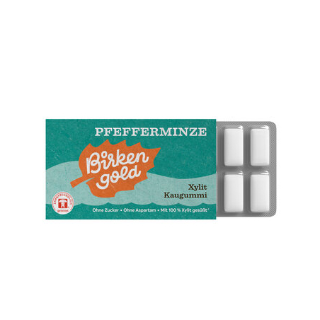 Birkengold - Kaugummi Pfefferminze Birkengold