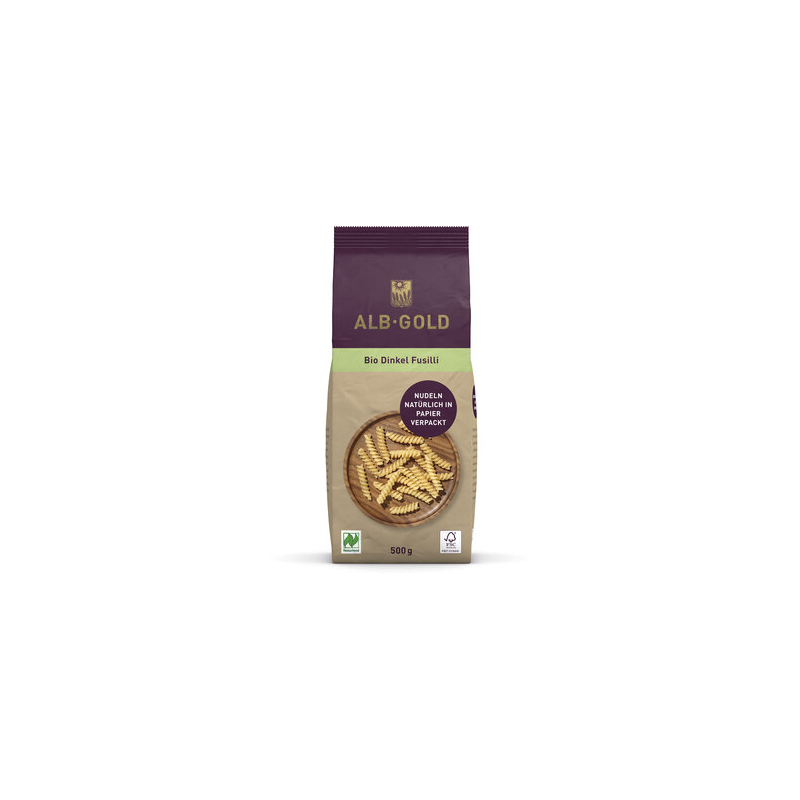 AlbGold - Dinkel Fusilli (Papier) AlbGold