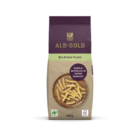 AlbGold - Dinkel Fusilli (Papier) AlbGold